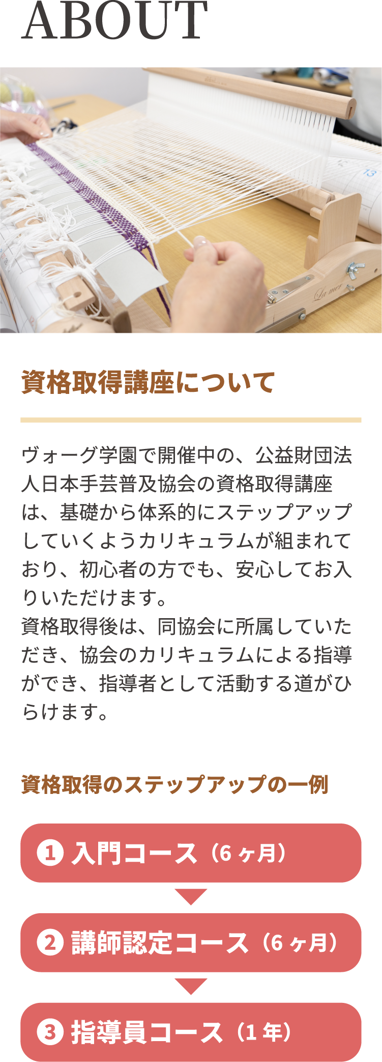 ABOUT 資格取得講座について