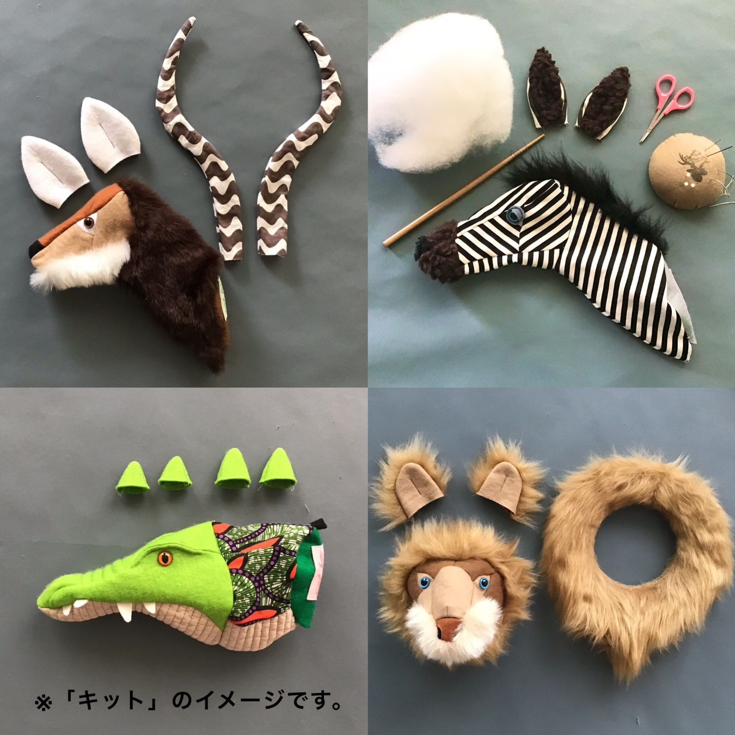 おとぎ話風アニマルトロフィー：手作り狐の壁飾り おとぎ話風アニマルトロフィー：手作り狐の壁飾り